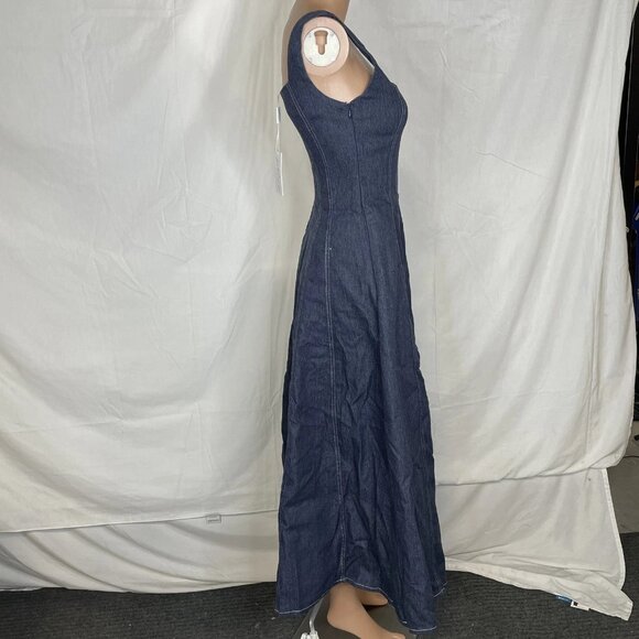 Petal + Pup Callum Sleeveless Denim Maxi Dress • Size XS • Blue - Picture 4 of 8